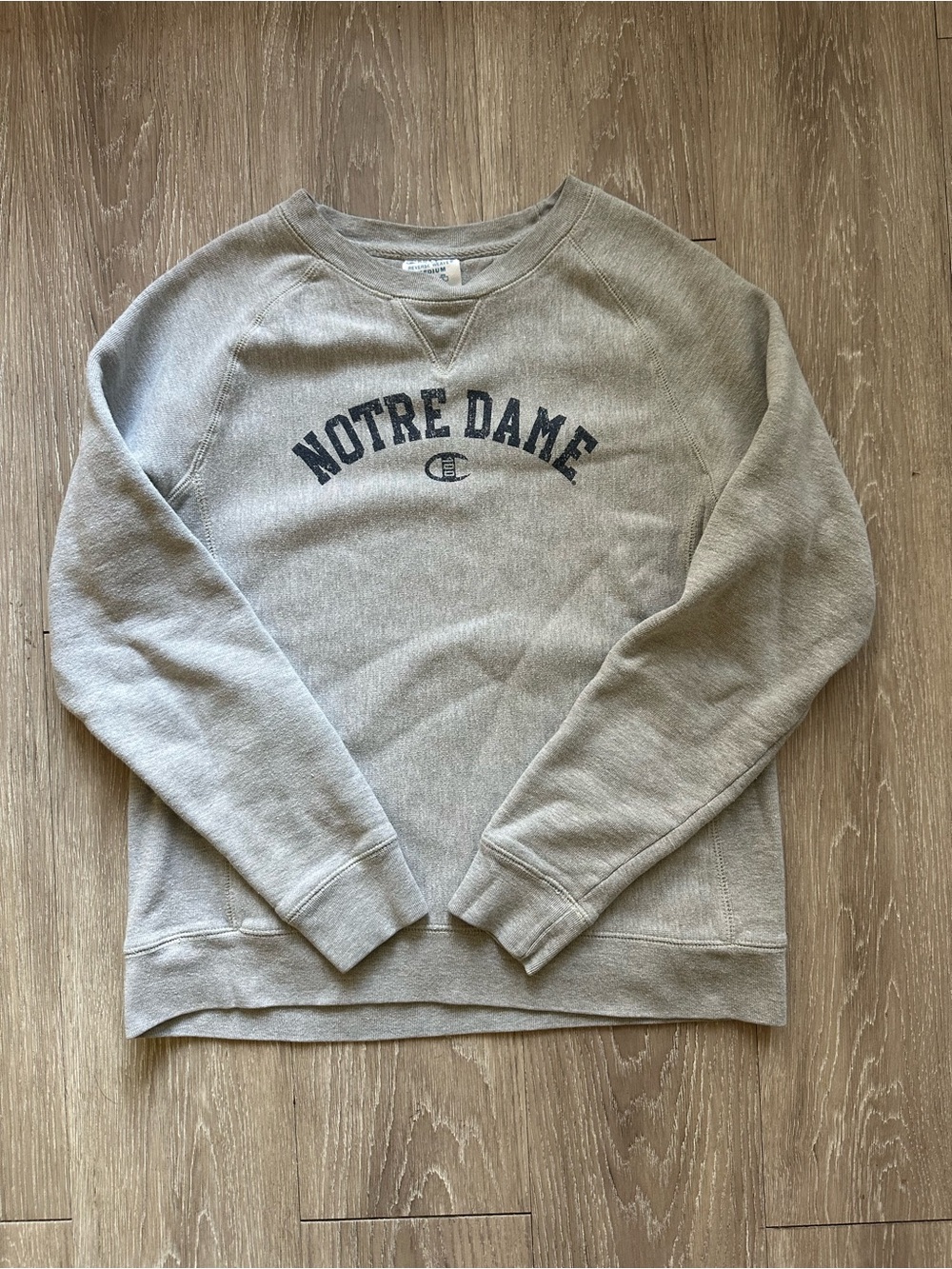 Champion Notre Dame Gray Crewneck Sweatshirt